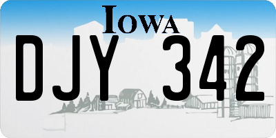 IA license plate DJY342