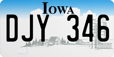 IA license plate DJY346