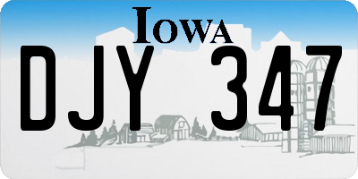 IA license plate DJY347