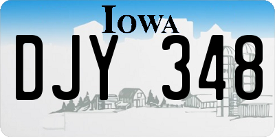 IA license plate DJY348