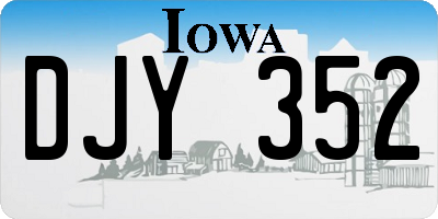 IA license plate DJY352