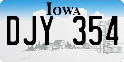 IA license plate DJY354