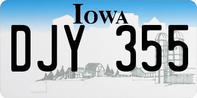 IA license plate DJY355