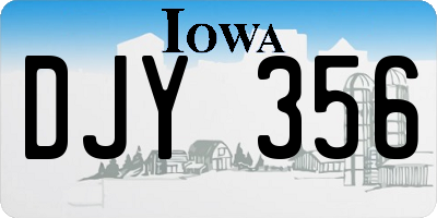 IA license plate DJY356