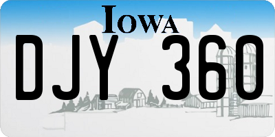 IA license plate DJY360