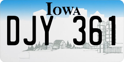 IA license plate DJY361