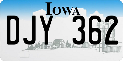 IA license plate DJY362