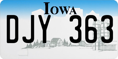 IA license plate DJY363