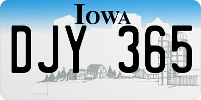 IA license plate DJY365