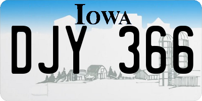 IA license plate DJY366