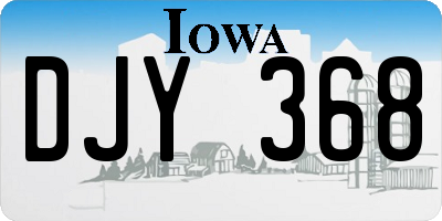 IA license plate DJY368