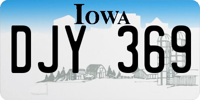 IA license plate DJY369