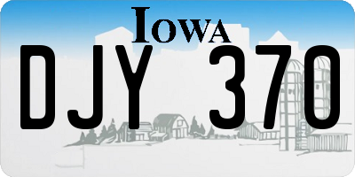 IA license plate DJY370