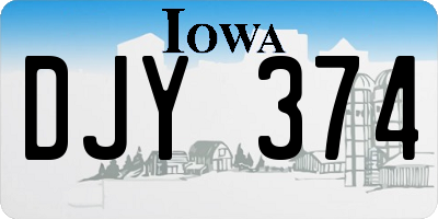 IA license plate DJY374