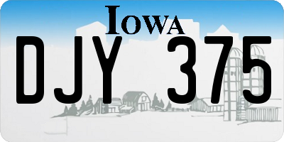 IA license plate DJY375