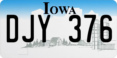 IA license plate DJY376