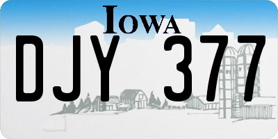 IA license plate DJY377