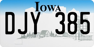 IA license plate DJY385