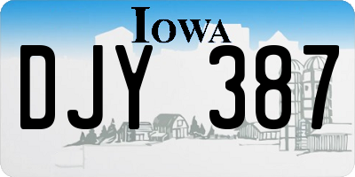 IA license plate DJY387