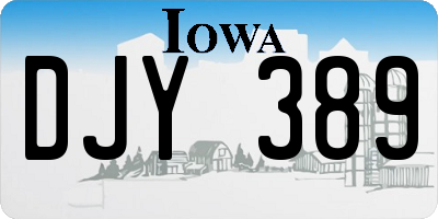 IA license plate DJY389