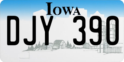 IA license plate DJY390