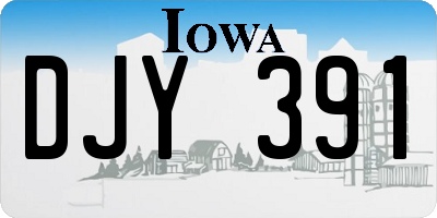 IA license plate DJY391