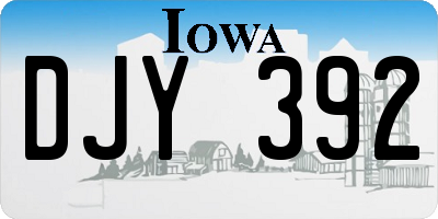 IA license plate DJY392