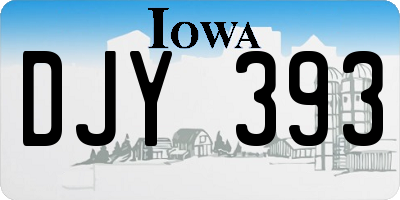IA license plate DJY393