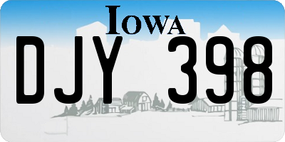 IA license plate DJY398