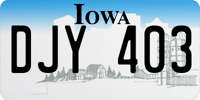 IA license plate DJY403