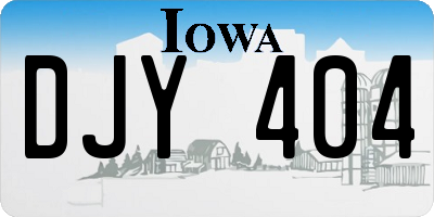 IA license plate DJY404