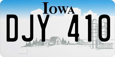 IA license plate DJY410