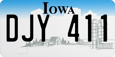 IA license plate DJY411