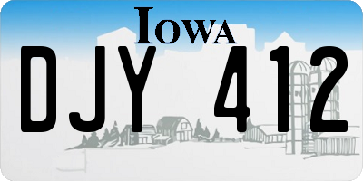 IA license plate DJY412