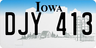 IA license plate DJY413