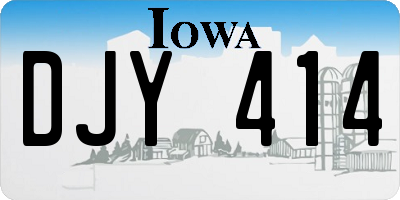 IA license plate DJY414