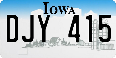 IA license plate DJY415