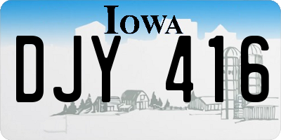 IA license plate DJY416