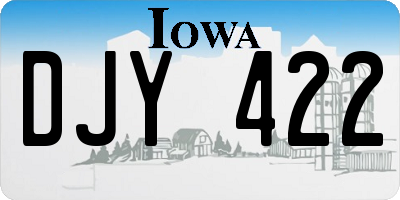 IA license plate DJY422