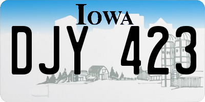 IA license plate DJY423