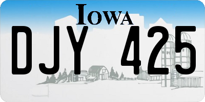 IA license plate DJY425