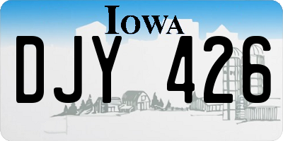 IA license plate DJY426