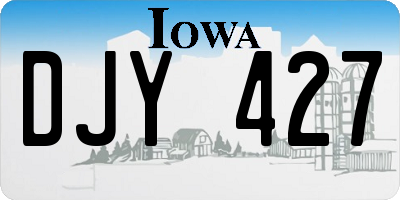 IA license plate DJY427