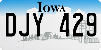 IA license plate DJY429