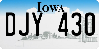 IA license plate DJY430