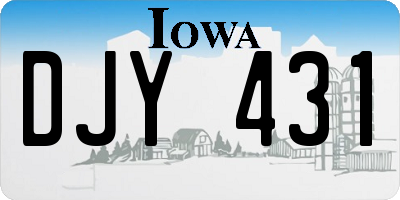 IA license plate DJY431