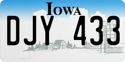 IA license plate DJY433