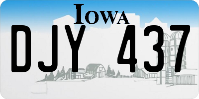 IA license plate DJY437