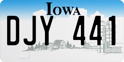 IA license plate DJY441