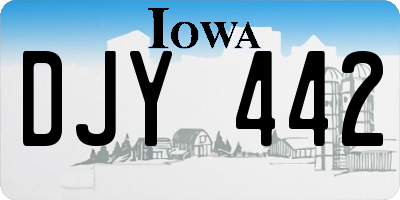 IA license plate DJY442